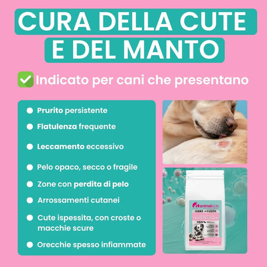 Crocchette Cute e Manto al Salmone - Cane Adulto - Proteine idrolizzate - Grain Free