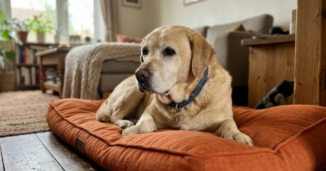cane anziano che si riposa, possibile dolore articolare