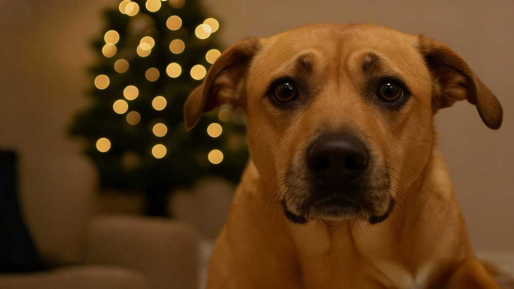 Cane spaventato dai botti di capodanno