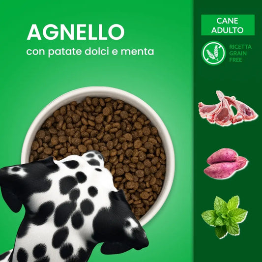 Linea Grain Free - Agnello con Patate Dolci e Menta - Cane Adulto