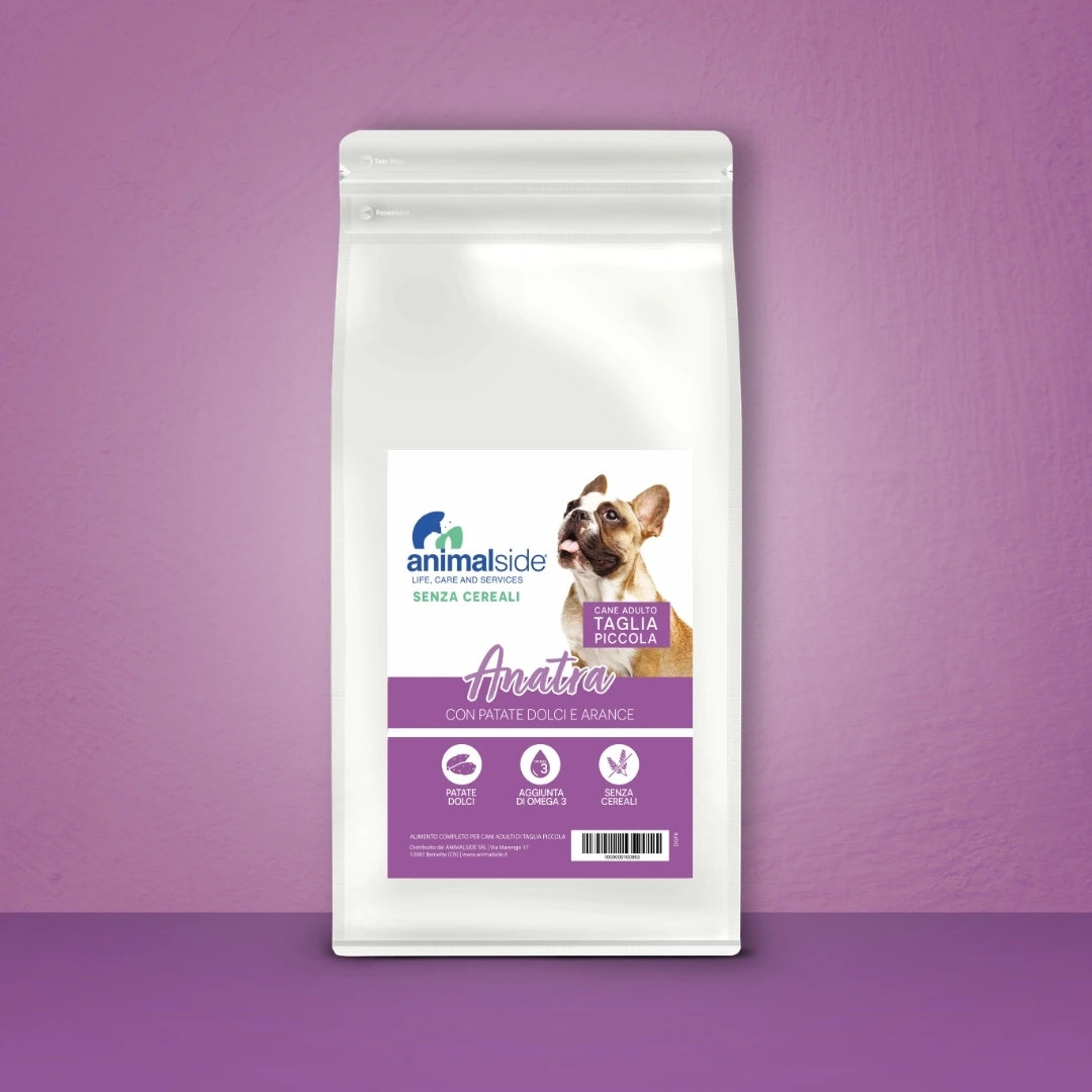 Crocchette per cani di piccola taglia - Anatra, Patate Dolci e Arance - Grain Free (senza cereali)