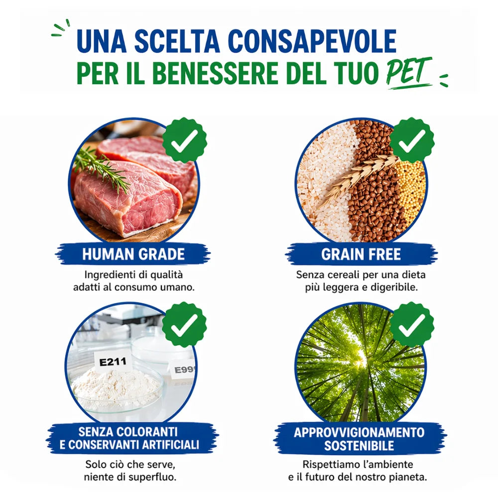 Alimentazione cane di qualità senza cereali