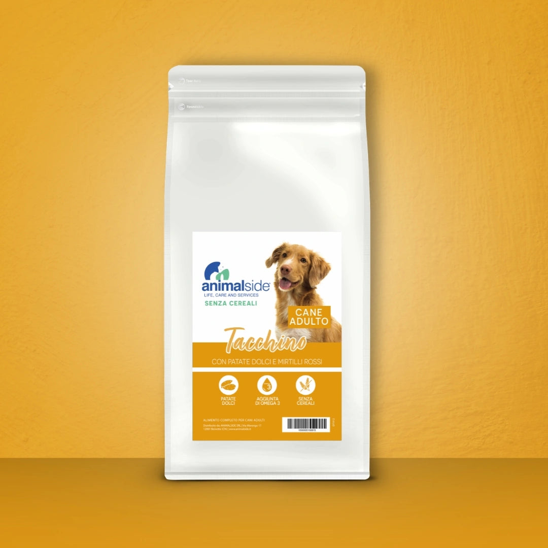 Linea Grain Free - Tacchino con Patate Dolci e Mirtilli Rossi - Cane Adulto